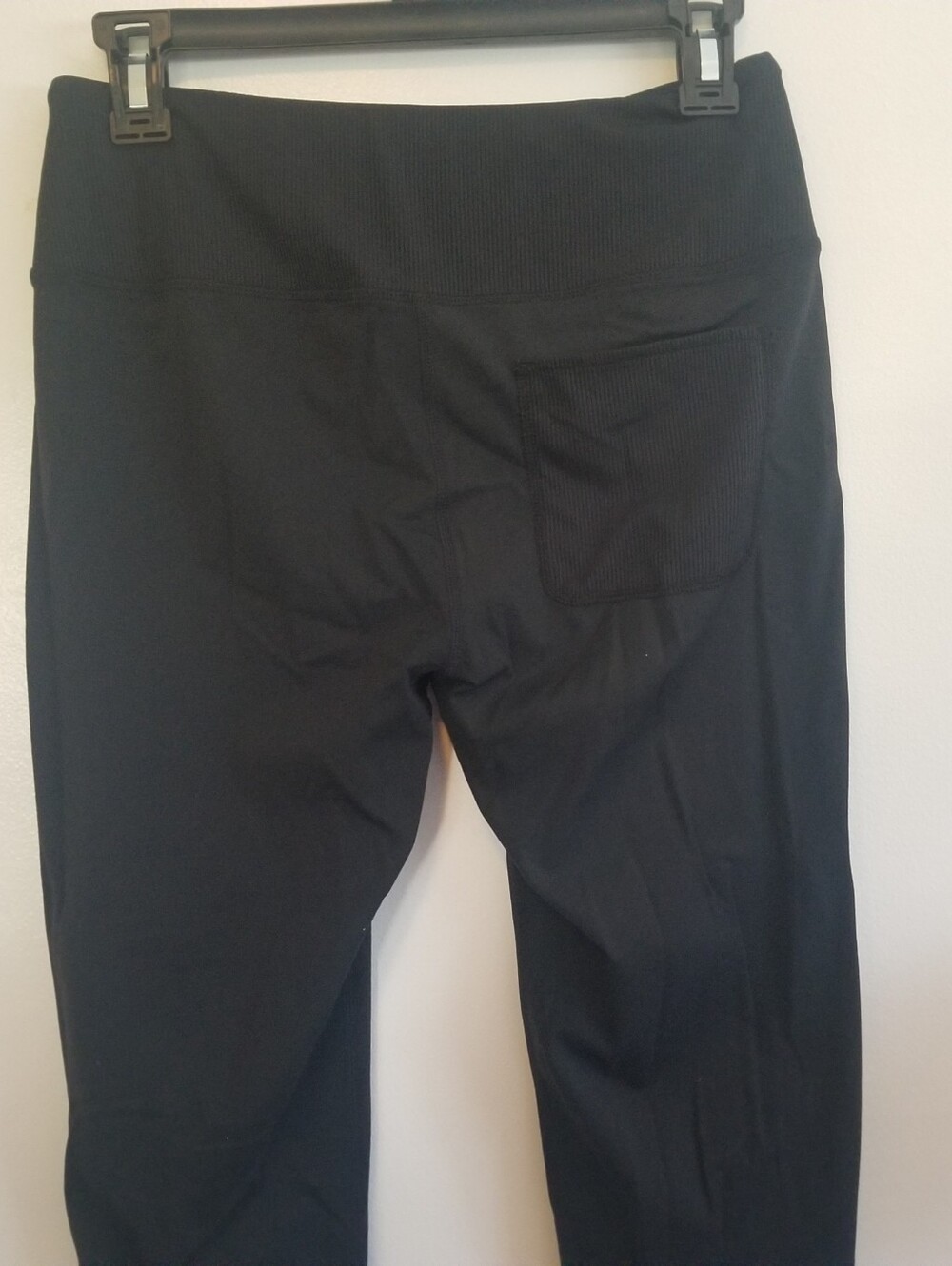 FootJoy FJ Black Athletic Leggings Women's Medium Ribbed High Rise Golf Activewe - Picture 6 of 6